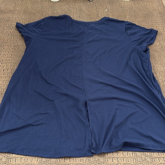 Cuddl Duds Flexwear Navy Blue Short Sleeve Top Women’s 1X - Picture 7 of 8